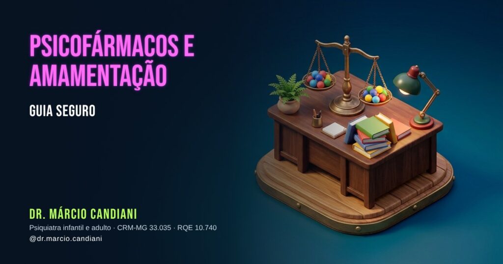 Ilustração 3D em miniatura sobre psicofármacos e amamentação - Dr. Márcio Candiani, psiquiatra em Belo Horizonte