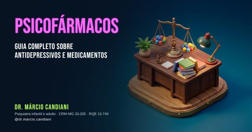 Ilustração 3D em miniatura sobre psicofármacos - Dr. Márcio Candiani, psiquiatra em Belo Horizonte
