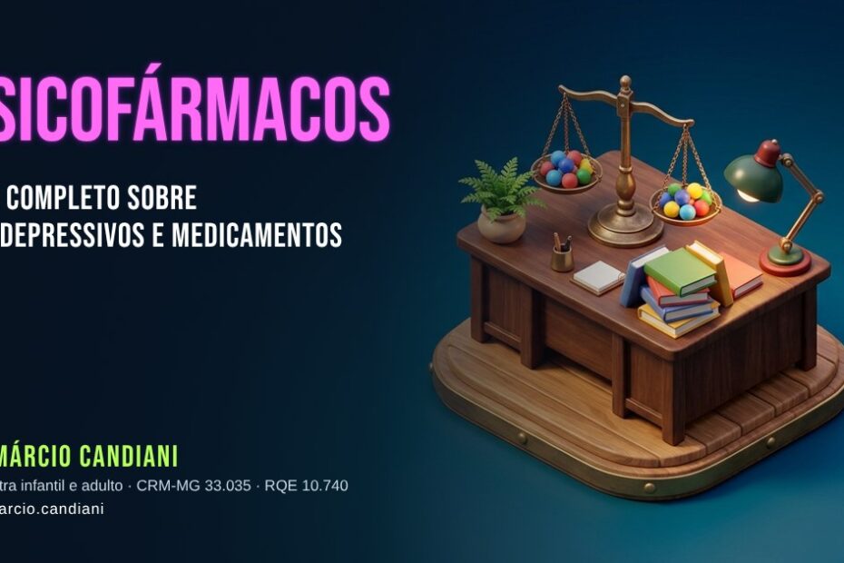 Ilustração 3D em miniatura sobre psicofármacos - Dr. Márcio Candiani, psiquiatra em Belo Horizonte
