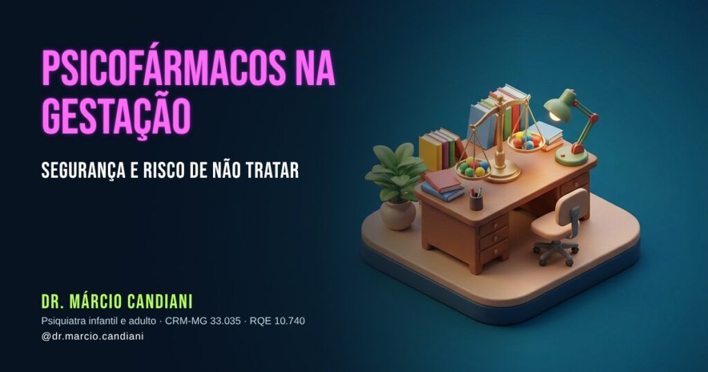Ilustração 3D em miniatura sobre psicofármacos na gestação - Dr. Márcio Candiani, psiquiatra em Belo Horizonte