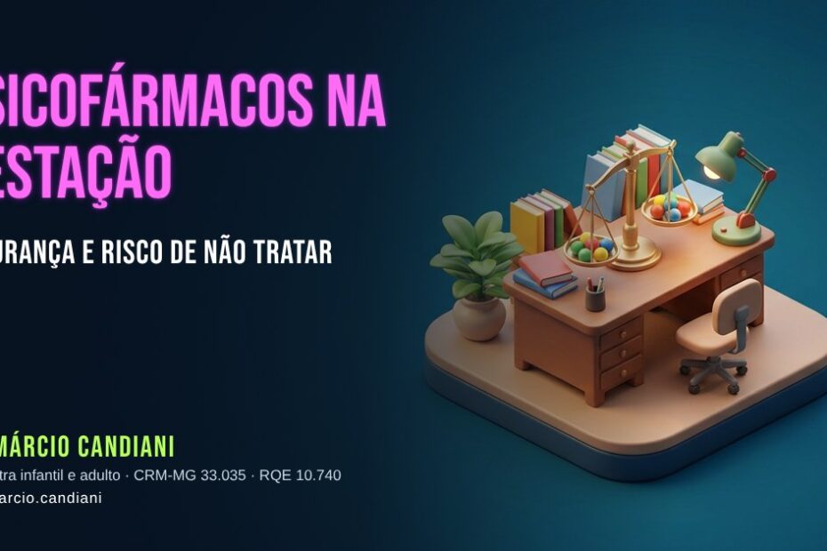 Ilustração 3D em miniatura sobre psicofármacos na gestação - Dr. Márcio Candiani, psiquiatra em Belo Horizonte