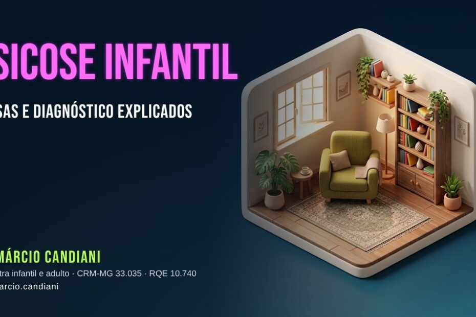 Ilustração 3D em miniatura sobre psicose infantil - Dr. Márcio Candiani, psiquiatra em Belo Horizonte