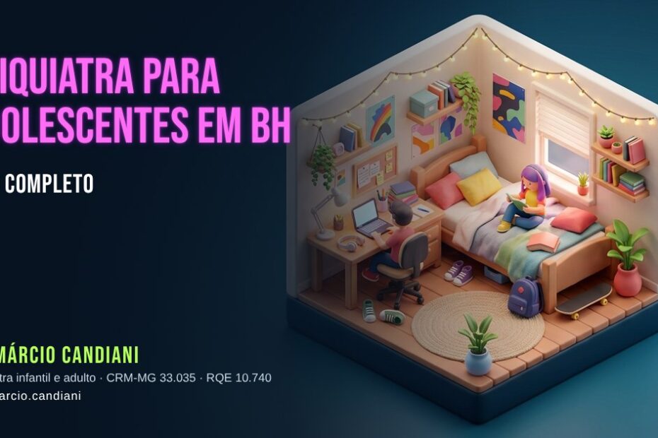 Ilustração 3D em miniatura sobre psiquiatra para adolescentes em bh - Dr. Márcio Candiani, psiquiatra em Belo Horizonte
