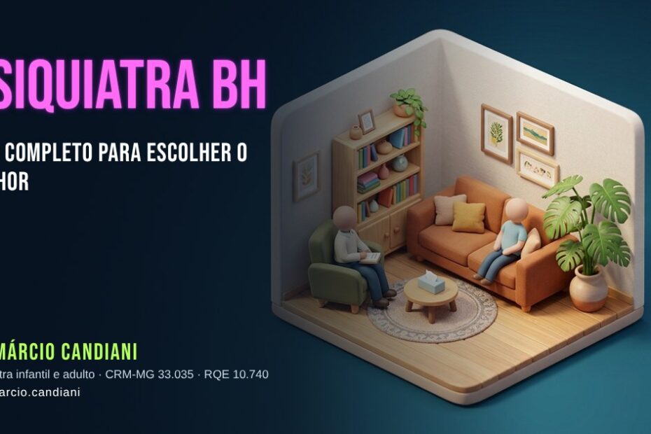 Ilustração 3D em miniatura sobre psiquiatra bh - Dr. Márcio Candiani, psiquiatra em Belo Horizonte