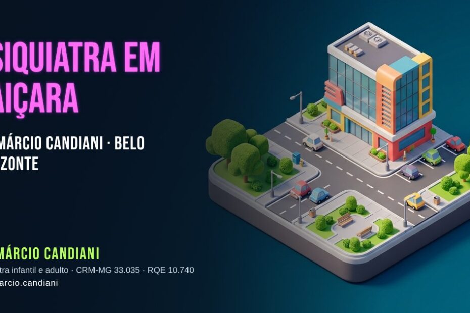 Ilustração 3D em miniatura sobre psiquiatra em Caiçara - Dr. Márcio Candiani, psiquiatra em Belo Horizonte