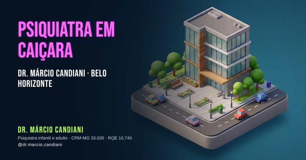 Ilustração 3D em miniatura sobre psiquiatra em Caiçara - Dr. Márcio Candiani, psiquiatra em Belo Horizonte