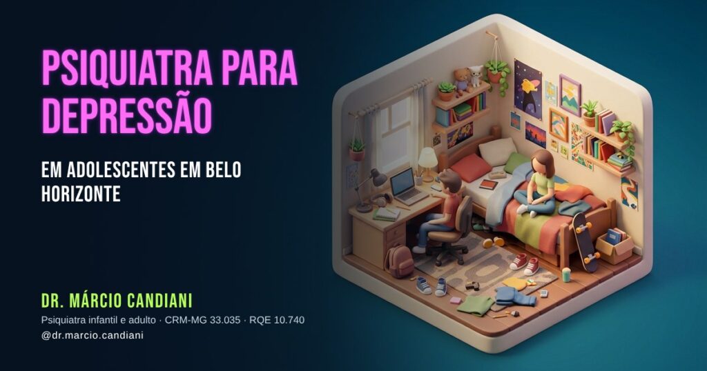 Ilustração 3D em miniatura sobre psiquiatra para depressão em adolescentes em belo horizonte - Dr. Márcio Candiani, psiquiatra em Belo Horizonte