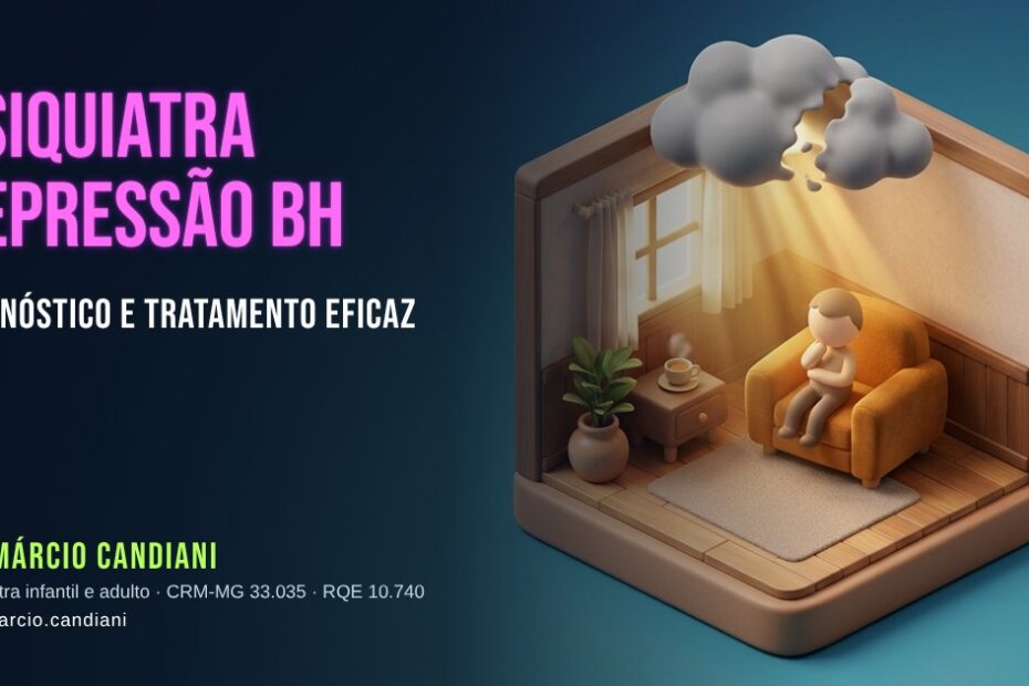 Ilustração 3D em miniatura sobre psiquiatra depressão bh - Dr. Márcio Candiani, psiquiatra em Belo Horizonte