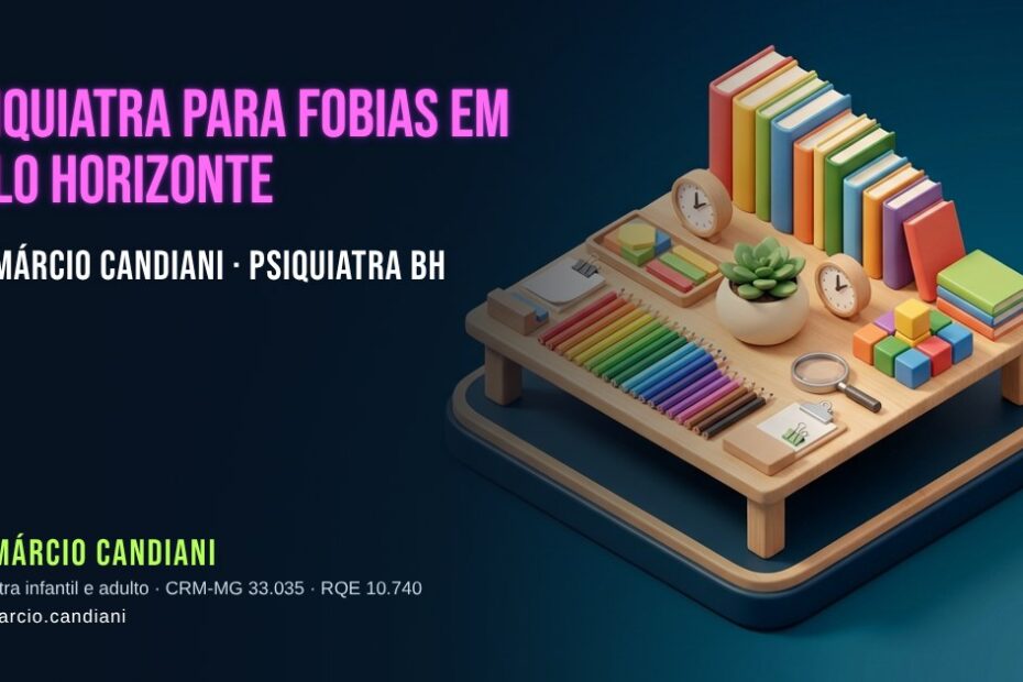 Ilustração 3D em miniatura sobre psiquiatra para fobias em belo horizonte - Dr. Márcio Candiani, psiquiatra em Belo Horizonte