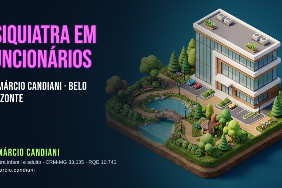Ilustração 3D em miniatura sobre psiquiatra em Funcionários - Dr. Márcio Candiani, psiquiatra em Belo Horizonte