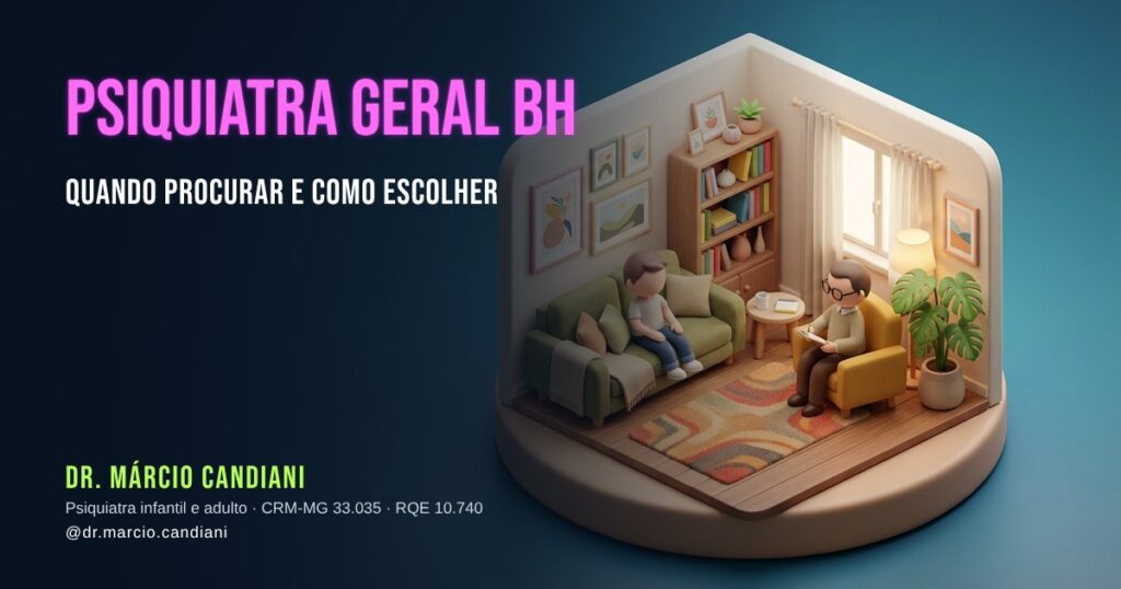 Ilustração 3D em miniatura sobre psiquiatra geral bh - Dr. Márcio Candiani, psiquiatra em Belo Horizonte