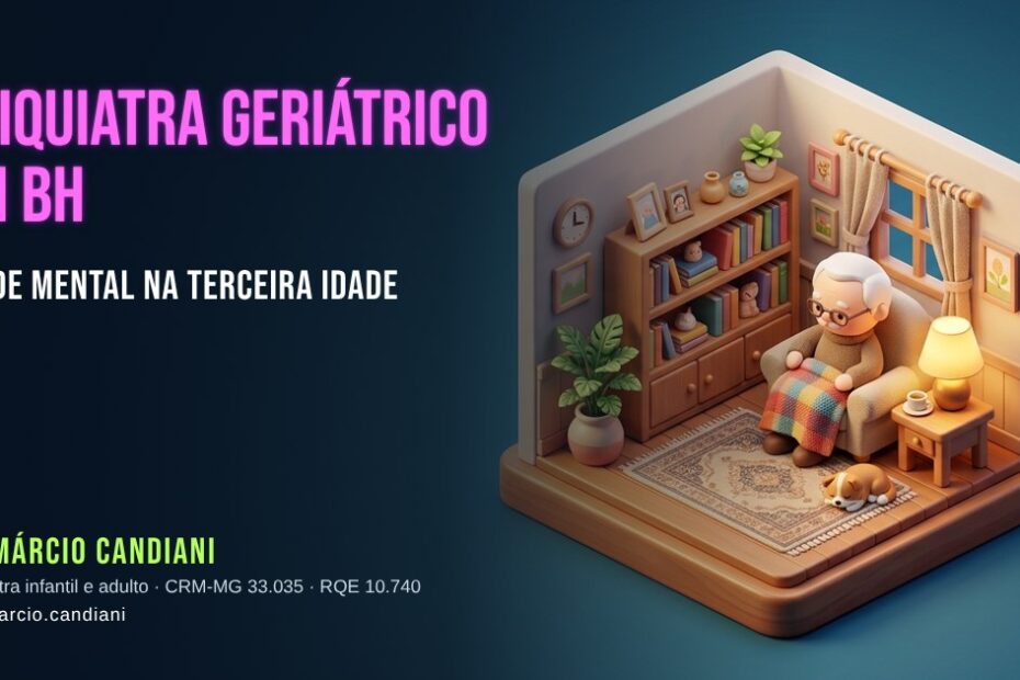Ilustração 3D em miniatura sobre psiquiatra geriátrico em bh - Dr. Márcio Candiani, psiquiatra em Belo Horizonte