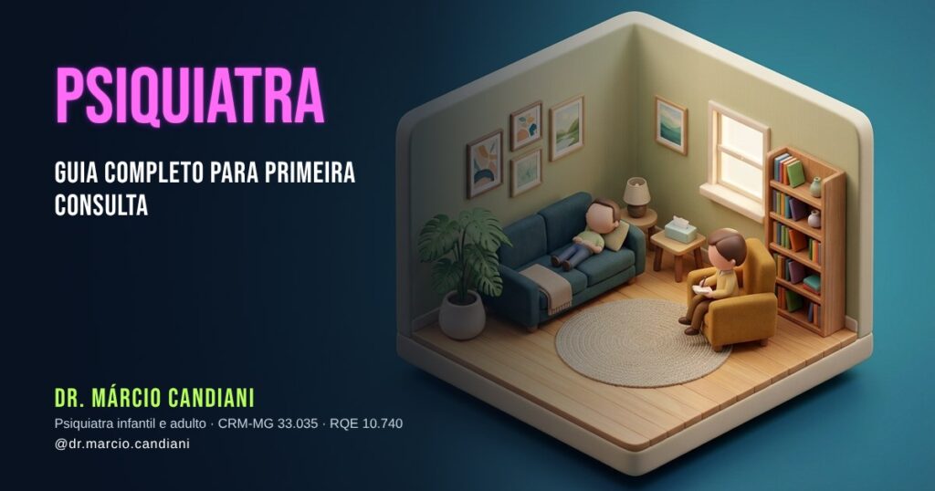 Ilustração 3D em miniatura sobre psiquiatra - Dr. Márcio Candiani, psiquiatra em Belo Horizonte