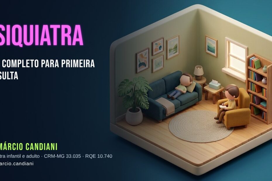 Ilustração 3D em miniatura sobre psiquiatra - Dr. Márcio Candiani, psiquiatra em Belo Horizonte