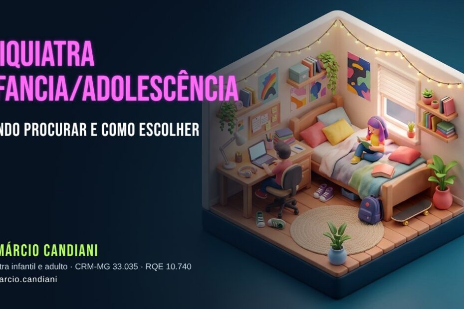 Ilustração 3D em miniatura sobre psiquiatra infancia/adolescência - Dr. Márcio Candiani, psiquiatra em Belo Horizonte