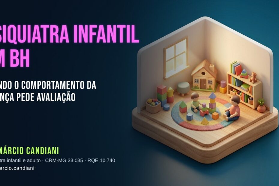 Ilustração 3D em miniatura sobre psiquiatra infantil em bh - Dr. Márcio Candiani, psiquiatra em Belo Horizonte