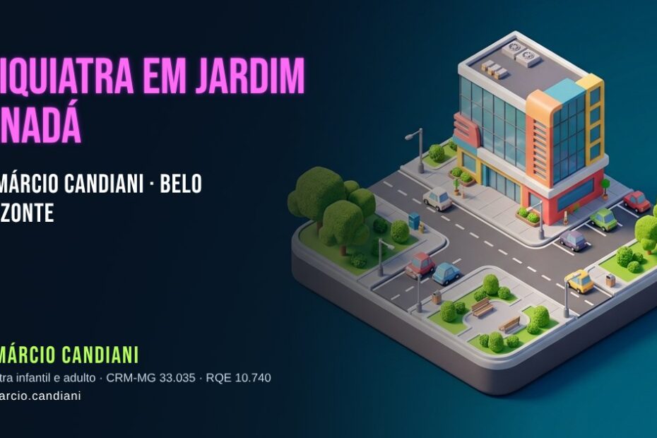 Ilustração 3D em miniatura sobre psiquiatra em Jardim Canadá - Dr. Márcio Candiani, psiquiatra em Belo Horizonte