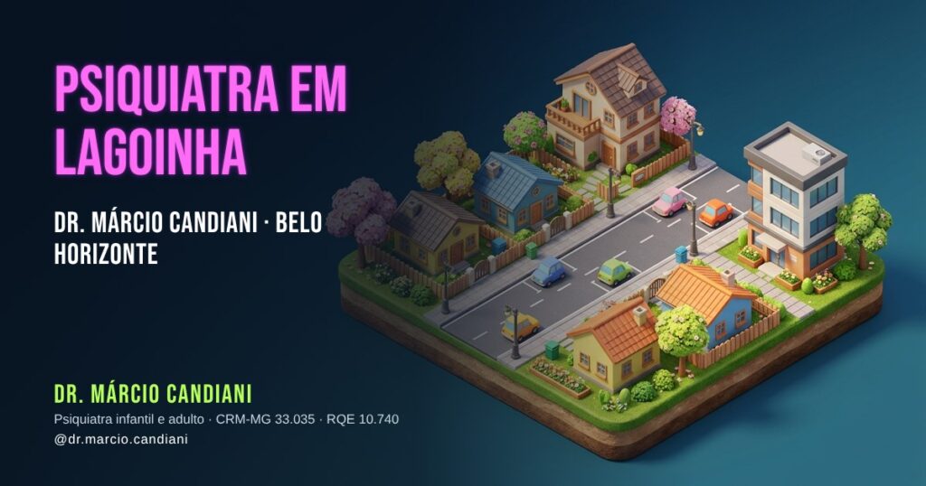 Ilustração 3D em miniatura sobre psiquiatra em Lagoinha - Dr. Márcio Candiani, psiquiatra em Belo Horizonte