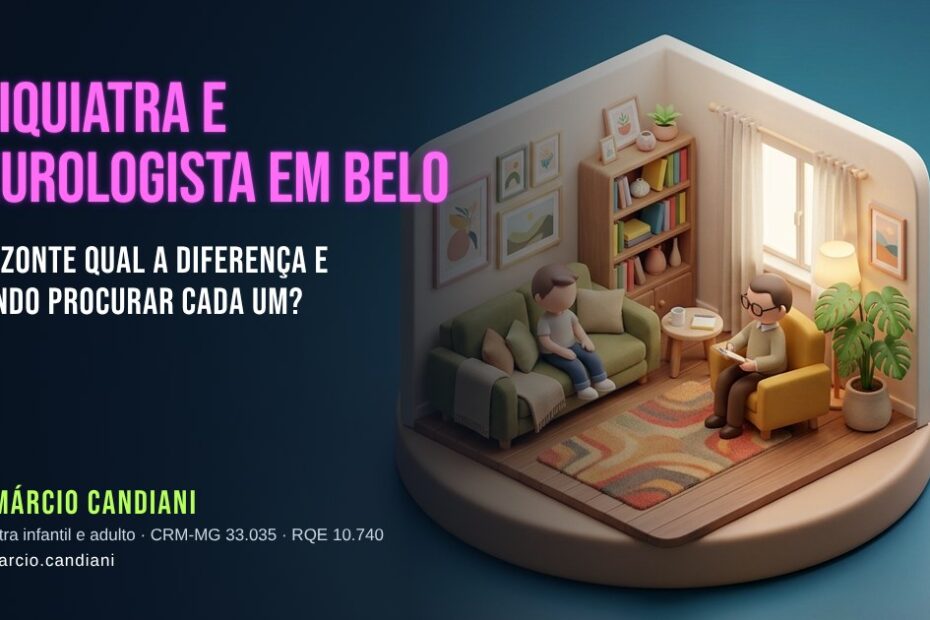 Ilustração 3D em miniatura sobre psiquiatra e neurologista em belo horizonte - Dr. Márcio Candiani, psiquiatra em Belo Horizonte