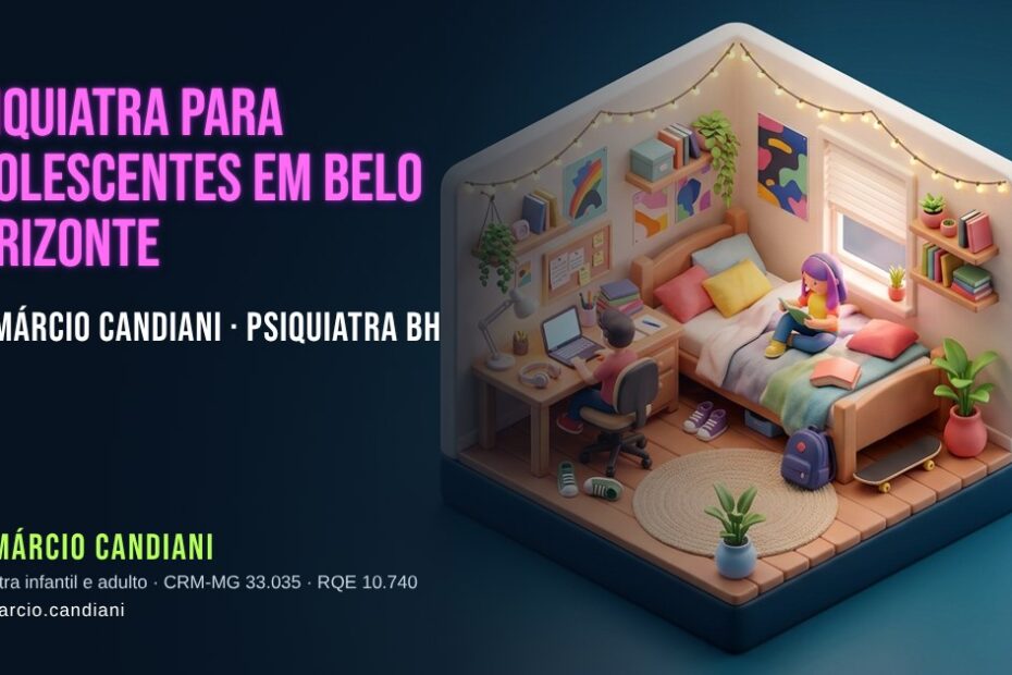 Ilustração 3D em miniatura sobre psiquiatra para adolescentes em belo horizonte - Dr. Márcio Candiani, psiquiatra em Belo Horizonte