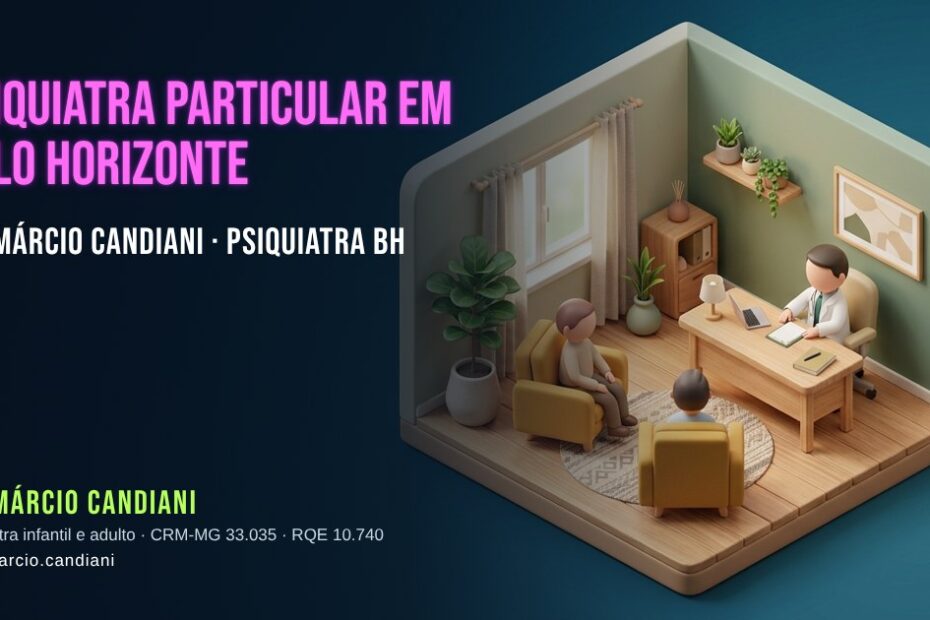 Ilustração 3D em miniatura sobre psiquiatra particular em belo horizonte - Dr. Márcio Candiani, psiquiatra em Belo Horizonte