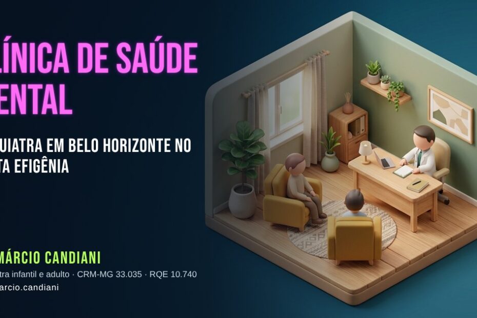 Ilustração 3D em miniatura sobre clínica de saúde mental - Dr. Márcio Candiani, psiquiatra em Belo Horizonte