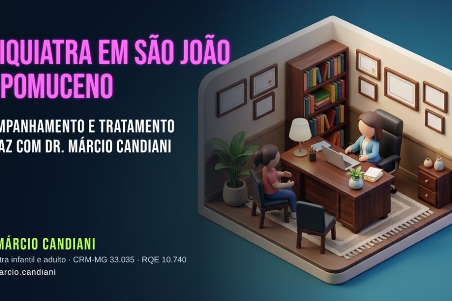 Ilustração 3D em miniatura sobre psiquiatra em são joão nepomuceno - Dr. Márcio Candiani, psiquiatra em Belo Horizonte
