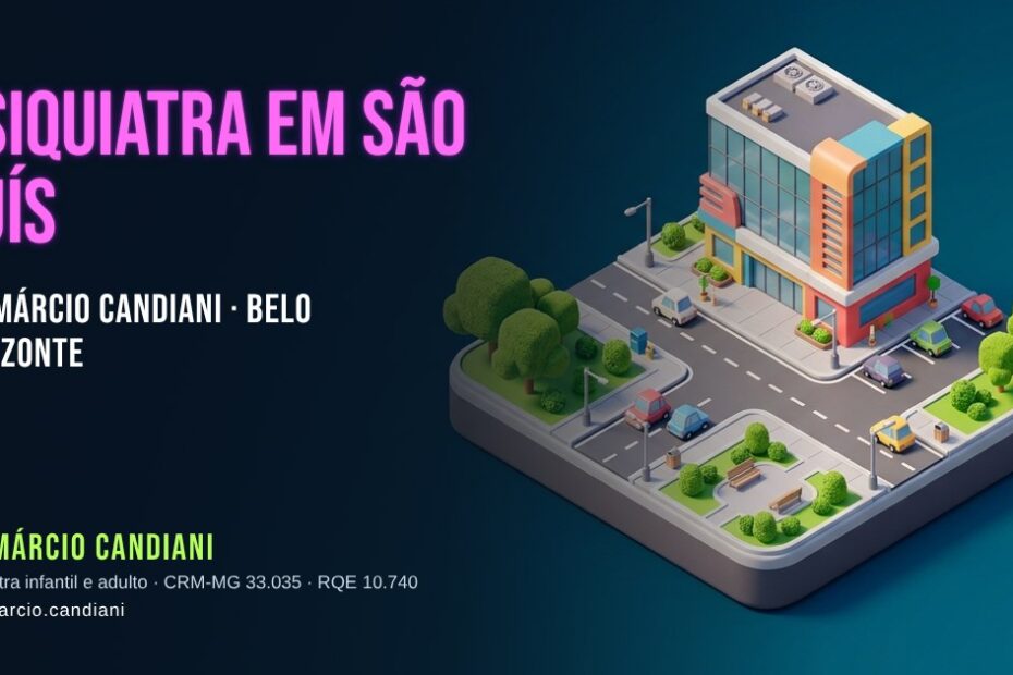 Ilustração 3D em miniatura sobre psiquiatra em São Luís - Dr. Márcio Candiani, psiquiatra em Belo Horizonte