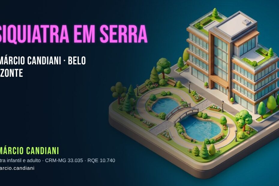 Ilustração 3D em miniatura sobre psiquiatra em Serra - Dr. Márcio Candiani, psiquiatra em Belo Horizonte