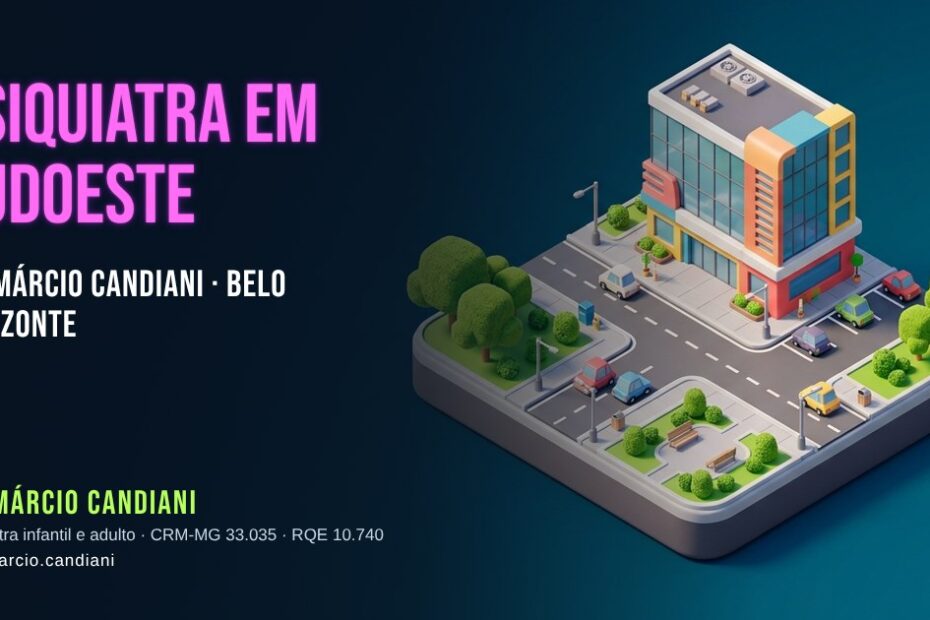 Ilustração 3D em miniatura sobre psiquiatra em Sudoeste - Dr. Márcio Candiani, psiquiatra em Belo Horizonte