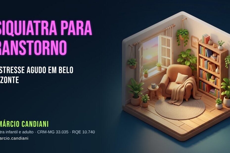 Ilustração 3D em miniatura sobre psiquiatra para transtorno de estresse agudo em belo horizonte - Dr. Márcio Candiani, psiquiatra em Belo Horizonte