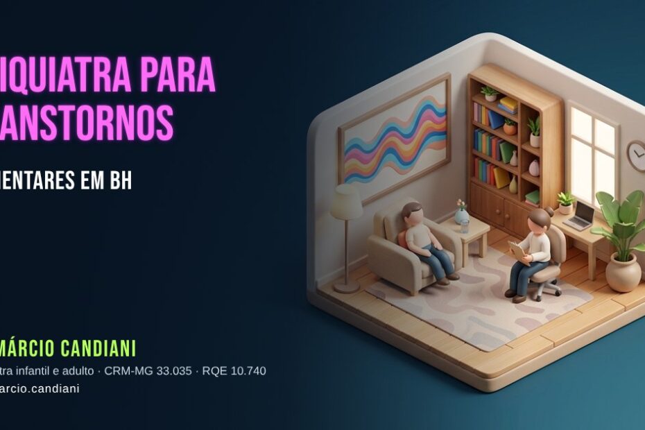 Ilustração 3D em miniatura sobre psiquiatra para transtornos alimentares em bh - Dr. Márcio Candiani, psiquiatra em Belo Horizonte