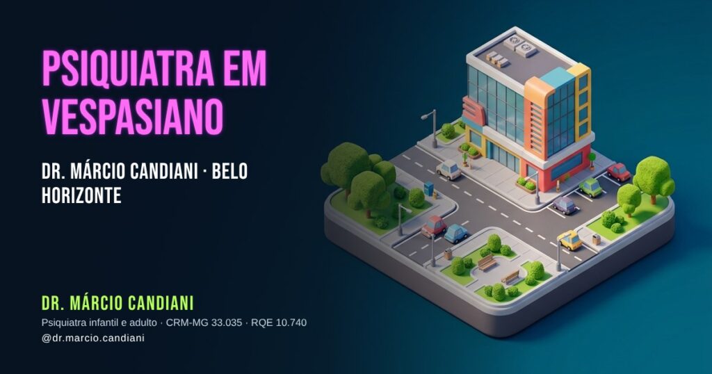 Ilustração 3D em miniatura sobre psiquiatra em Vespasiano - Dr. Márcio Candiani, psiquiatra em Belo Horizonte