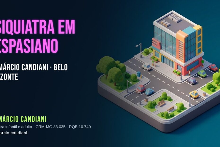 Ilustração 3D em miniatura sobre psiquiatra em Vespasiano - Dr. Márcio Candiani, psiquiatra em Belo Horizonte