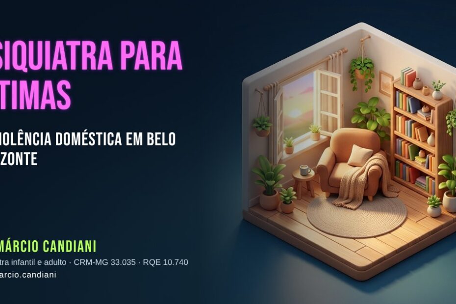 Ilustração 3D em miniatura sobre psiquiatra para vítimas de violência doméstica em belo horizonte - Dr. Márcio Candiani, psiquiatra em Belo Horizonte