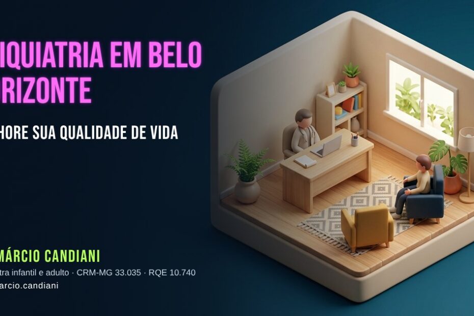 Ilustração 3D em miniatura sobre psiquiatria em belo horizonte - Dr. Márcio Candiani, psiquiatra em Belo Horizonte