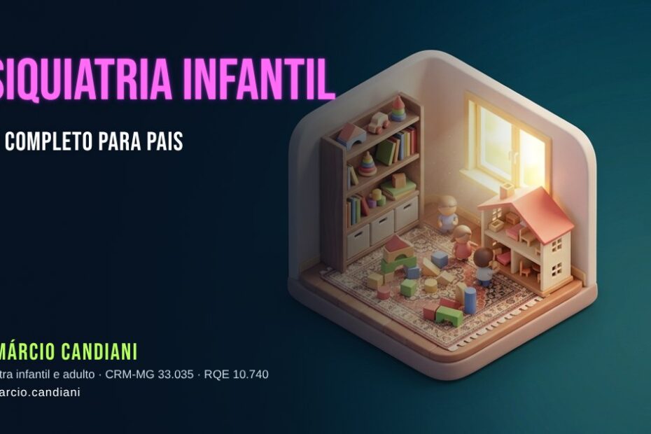Ilustração 3D em miniatura sobre psiquiatria infantil - Dr. Márcio Candiani, psiquiatra em Belo Horizonte