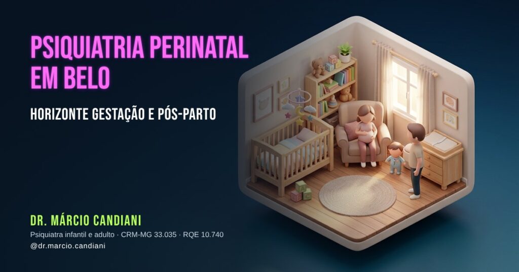 Ilustração 3D em miniatura sobre psiquiatria perinatal em belo horizonte - Dr. Márcio Candiani, psiquiatra em Belo Horizonte