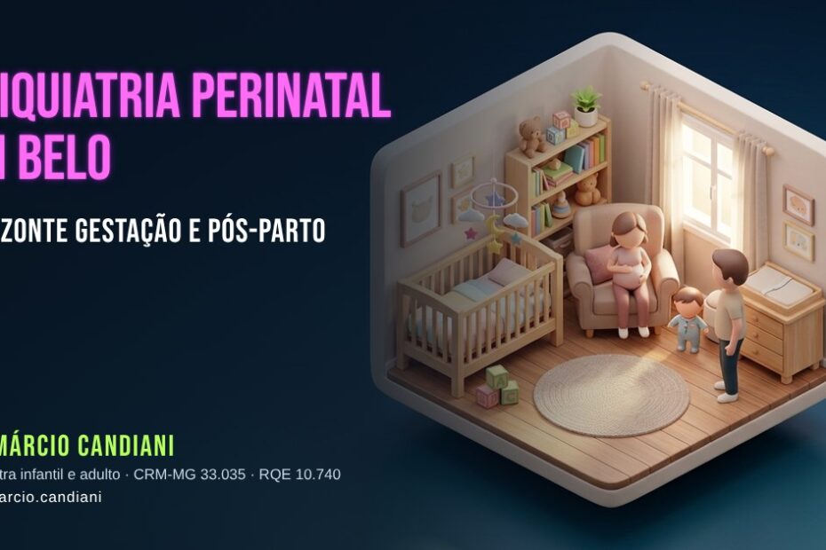 Ilustração 3D em miniatura sobre psiquiatria perinatal em belo horizonte - Dr. Márcio Candiani, psiquiatra em Belo Horizonte