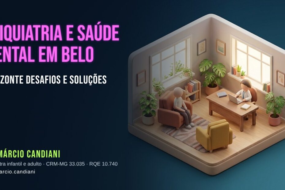 Ilustração 3D em miniatura sobre psiquiatria e saúde mental em belo horizonte - Dr. Márcio Candiani, psiquiatra em Belo Horizonte