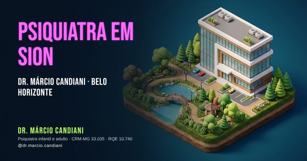 Ilustração 3D em miniatura sobre psiquiatra em Sion - Dr. Márcio Candiani, psiquiatra em Belo Horizonte
