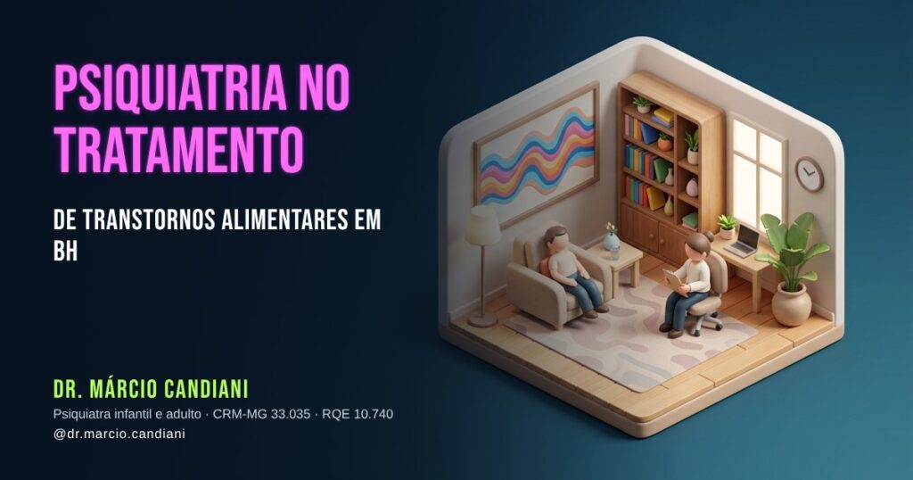 Ilustração 3D em miniatura sobre psiquiatria no tratamento de transtornos alimentares em bh - Dr. Márcio Candiani, psiquiatra em Belo Horizonte