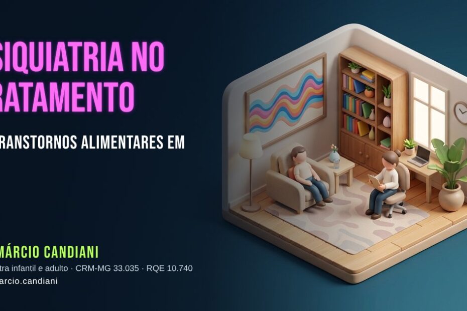 Ilustração 3D em miniatura sobre psiquiatria no tratamento de transtornos alimentares em bh - Dr. Márcio Candiani, psiquiatra em Belo Horizonte
