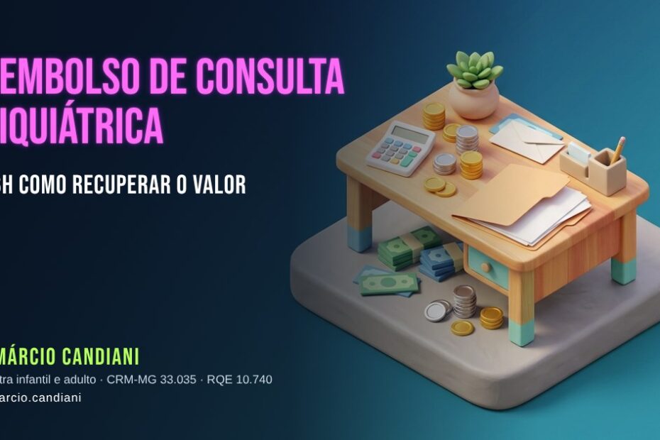 Ilustração 3D em miniatura sobre reembolso de consulta psiquiátrica em bh - Dr. Márcio Candiani, psiquiatra em Belo Horizonte