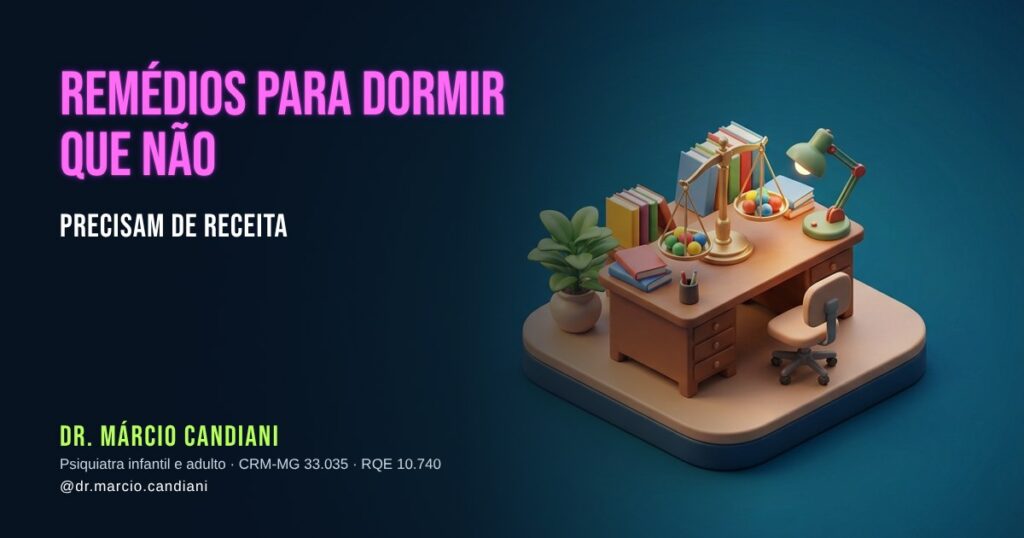 Ilustração 3D em miniatura sobre remédios para dormir que não precisam de receita - Dr. Márcio Candiani, psiquiatra em Belo Horizonte