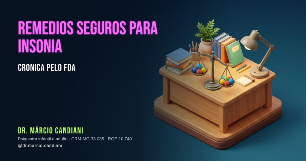 Ilustração 3D em miniatura sobre remedios seguros para insonia cronica pelo fda - Dr. Márcio Candiani, psiquiatra em Belo Horizonte