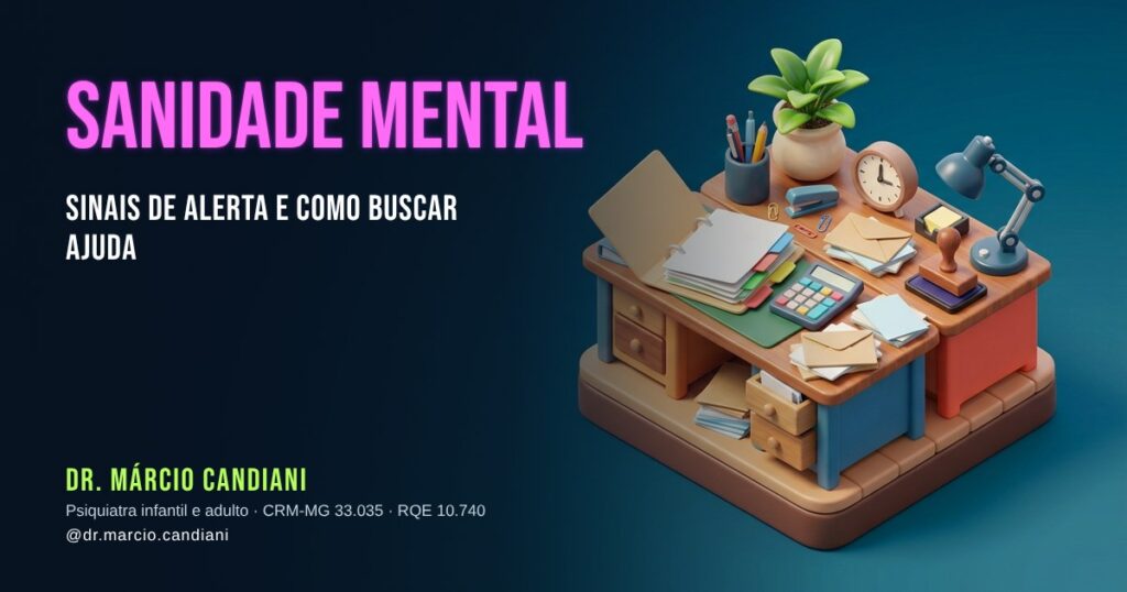 Ilustração 3D em miniatura sobre sanidade mental - Dr. Márcio Candiani, psiquiatra em Belo Horizonte
