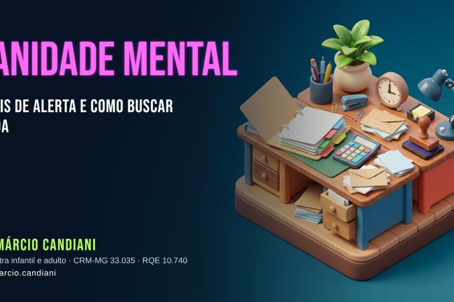 Ilustração 3D em miniatura sobre sanidade mental - Dr. Márcio Candiani, psiquiatra em Belo Horizonte