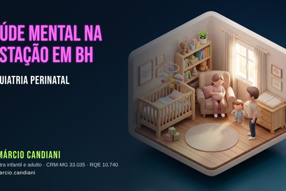 Ilustração 3D em miniatura sobre saúde mental na gestação em bh - Dr. Márcio Candiani, psiquiatra em Belo Horizonte