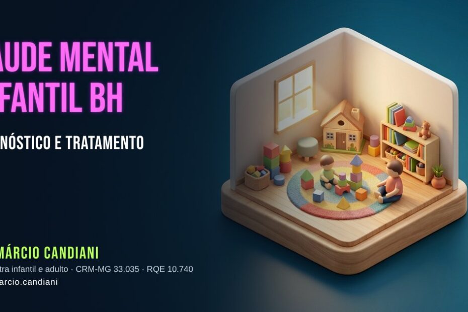 Ilustração 3D em miniatura sobre saude mental infantil bh - Dr. Márcio Candiani, psiquiatra em Belo Horizonte